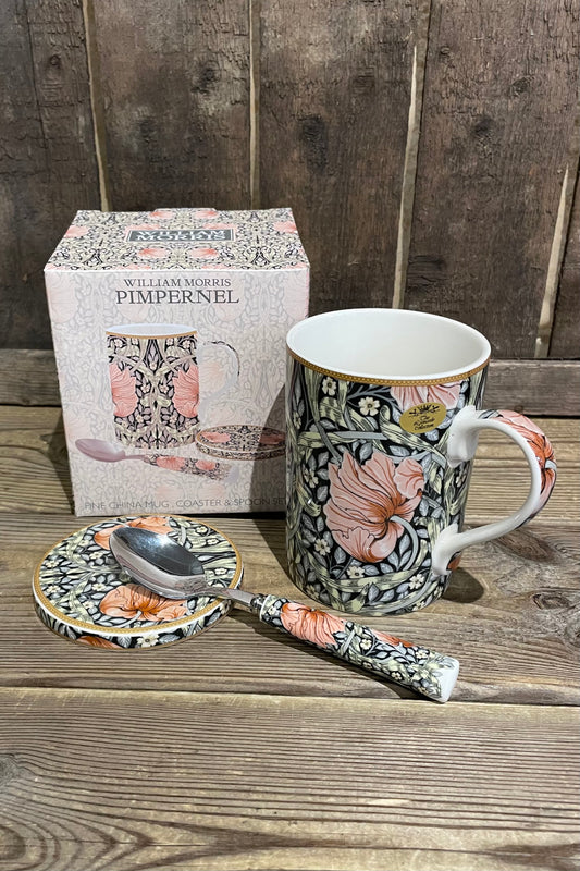 William Morris Pimpernel mugg, sked & underlägg